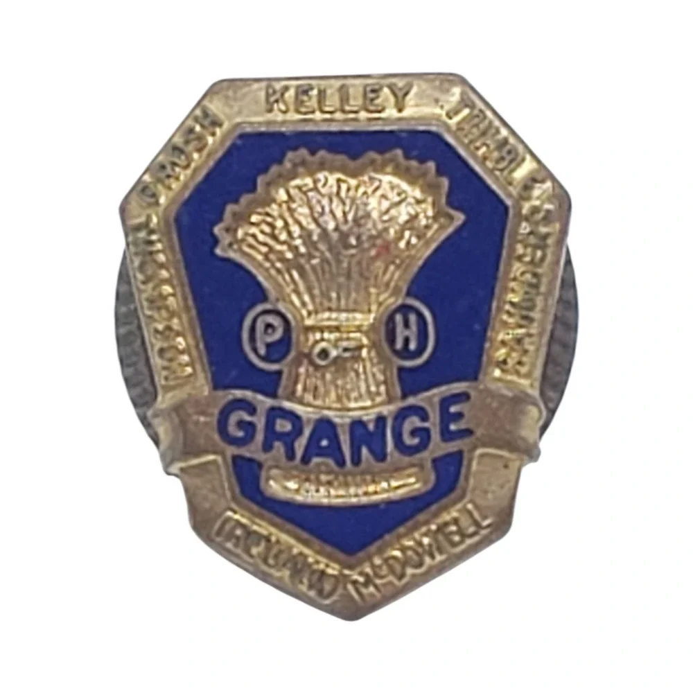 Vintage Grange Lapel Pin National Patrons of Husbandry P of H Enamel Badge